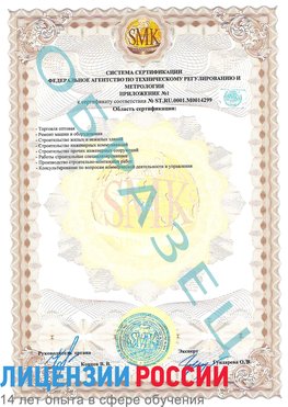 Образец сертификата соответствия (приложение) Шебекино Сертификат ISO 14001